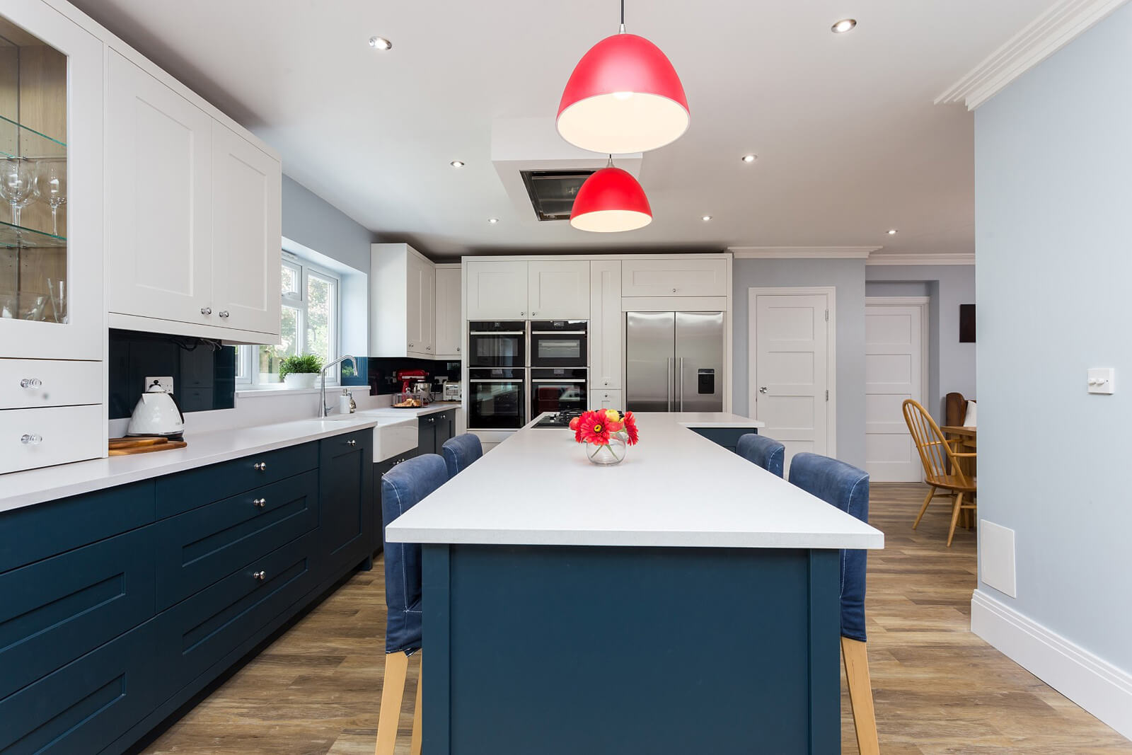 C&C kitchens Hertfordshire - Fitzroy painted shaker in Chalk and Harforth Blue.