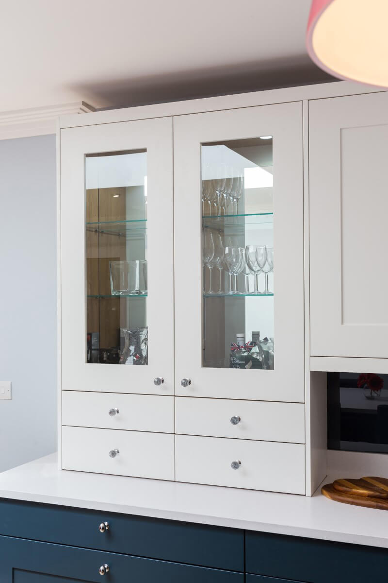 C&C kitchens Hertfordshire - Fitzroy painted shaker in Chalk and Harforth Blue.