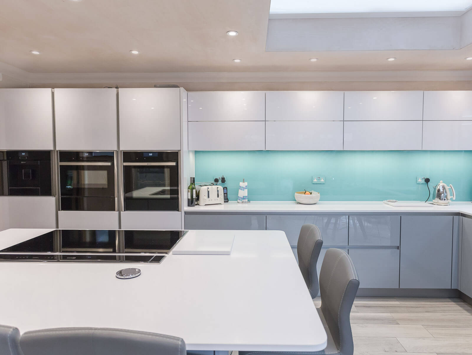 C&C kitchens Hertfordshire - Nolte Corona kitchen in Papyrus Grey and Artic White